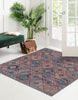 Unique Loom Sisu T-SISU1 Peach and Blue Area Rug Square Lifestyle Image