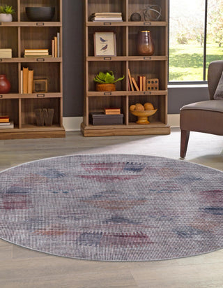 Unique Loom Sisu T-SISU4-1 Sandy and Ivory Area Rug Round Lifestyle Image