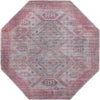 Unique Loom Sisu T-SISU4 Rust Red and Beige Area Rug Octagon Top-down Image