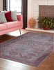 Unique Loom Sisu T-SISU4 Rust Red and Beige Area Rug Rectangle Lifestyle Image