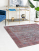 Unique Loom Sisu T-SISU4 Rust Red and Beige Area Rug Square Lifestyle Image
