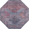 Unique Loom Sisu T-SISU6 Antique Blue Area Rug Octagon Top-down Image