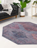 Unique Loom Sisu T-SISU6 Antique Blue Area Rug Octagon Lifestyle Image Feature