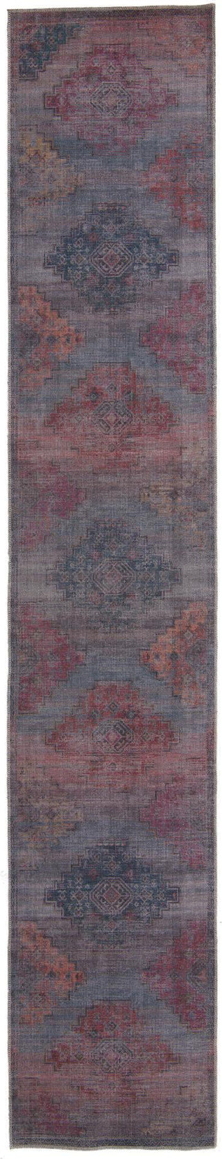 Unique Loom Sisu T-SISU6 Antique Blue Area Rug Runner Top-down Image