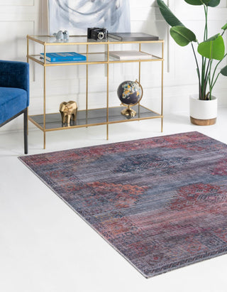 Unique Loom Sisu T-SISU6 Antique Blue Area Rug Square Lifestyle Image