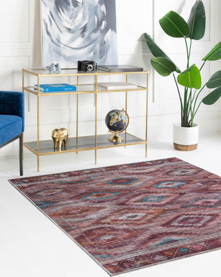 Unique Loom Sisu T-SISU7 Terracotta Area Rug Square Lifestyle Image