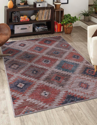 Unique Loom Sisu T-SISU8 Rust Red and Beige Area Rug Rectangle Lifestyle Image