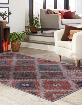 Unique Loom Sisu T-SISU8 Rust Red and Beige Area Rug Rectangle Lifestyle Image