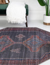 Unique Loom Sisu T-SISU9 Charcoal and Gray Area Rug Octagon Lifestyle Image Feature
