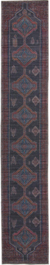 Unique Loom Sisu T-SISU9 Charcoal and Gray Area Rug Runner Top-down Image
