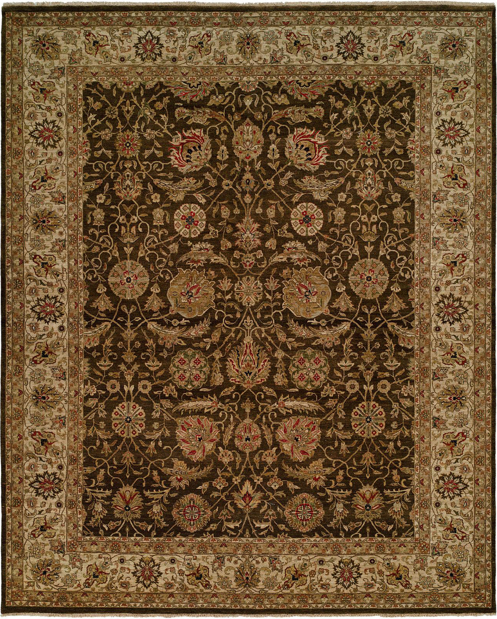 Kalaty Shajahan SJ-468 Brown/Ivory Area Rug