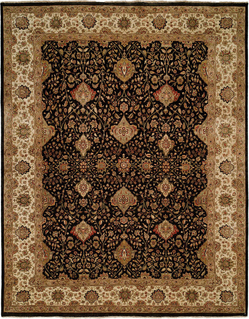 Kalaty Shajahan SJ-469 Black/Ivory Area Rug main image