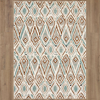 Karastan Epiphany Sketched Diamond Robin's Egg Blue Area Rug Main Image