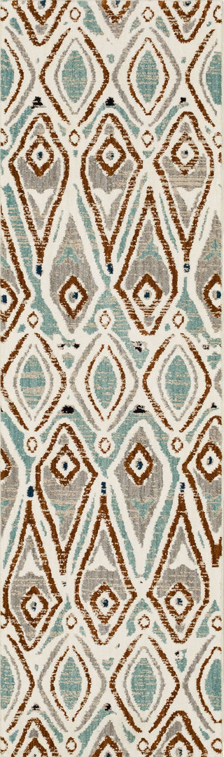 Karastan Epiphany Sketched Diamond Robin's Egg Blue Area Rug Main Image