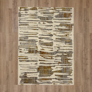 Karastan Omni Skye Gold Area Rug On Wood 