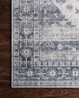 Loloi II Skye SKY-02 Silver/Grey Area Rug Corner On Wood