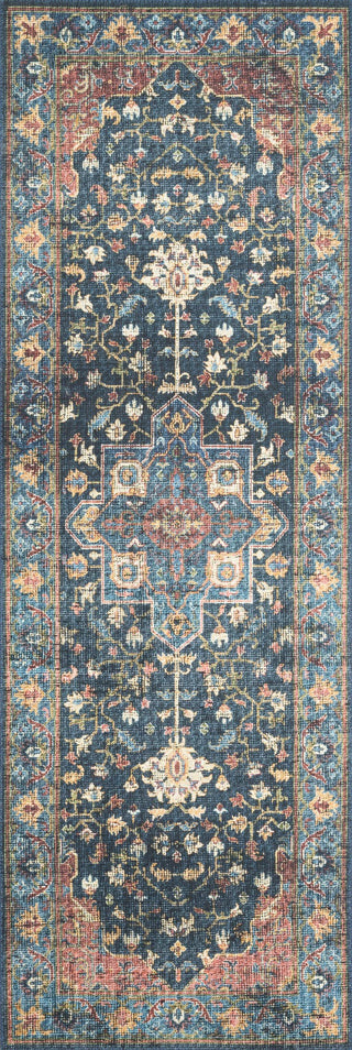 Loloi II Skye SKY-08 Denim/Brick Area Rug 2'6''x7'6'' Runner Image