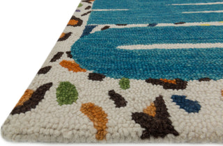 Loloi Skylar HSK08 Cheetah / Blue Area Rug Corner Shot