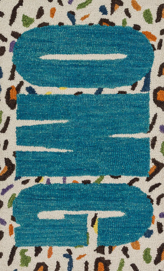 Loloi Skylar HSK08 Cheetah / Blue Area Rug Main