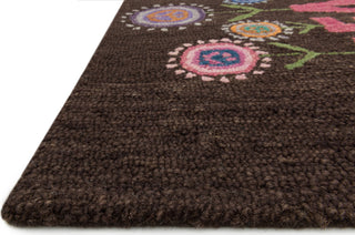 Loloi Skylar HSK14 Brown / Pink Area Rug Corner Shot