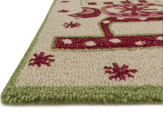 Loloi Skylar HSK18 Ivory / Red Area Rug Corner Shot