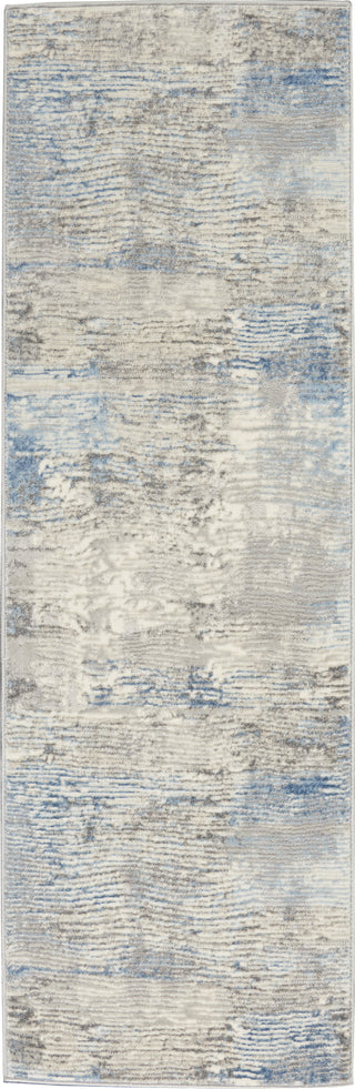 Solace SLA01 Ivory/Grey/Blue Area Rug by Nourison