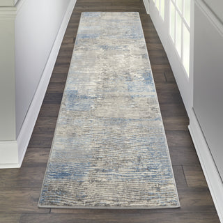 Solace SLA01 Ivory/Grey/Blue Area Rug by Nourison