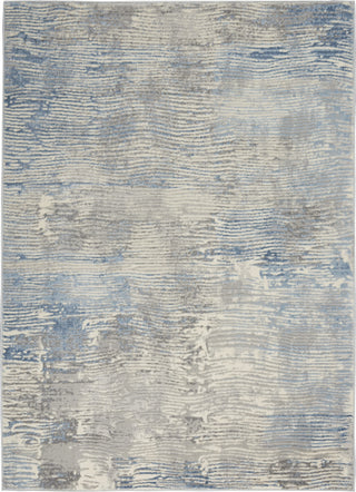 Solace SLA01 Ivory/Grey/Blue Area Rug by Nourison