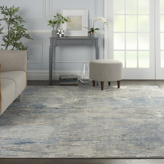 Solace SLA01 Ivory/Grey/Blue Area Rug by Nourison