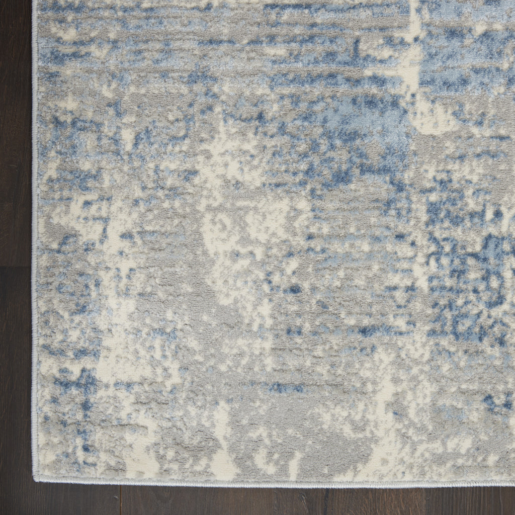 Solace SLA02 Ivory/Grey/Blue Area Rug by Nourison Room Image Feature