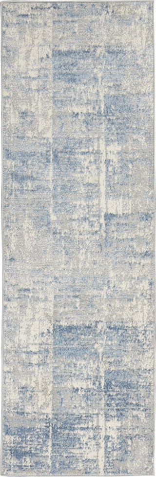 Solace SLA02 Ivory/Grey/Blue Area Rug by Nourison