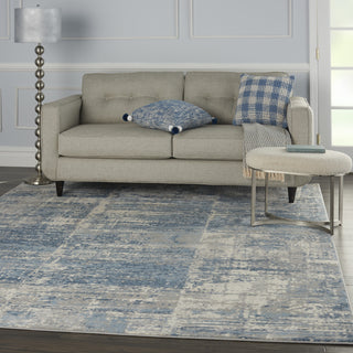 Solace SLA02 Ivory/Grey/Blue Area Rug by Nourison