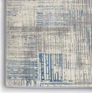 Solace SLA03 Ivory/Grey/Blue Area Rug by Nourison