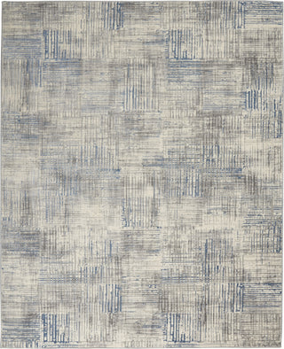 Solace SLA03 Ivory/Grey/Blue Area Rug by Nourison