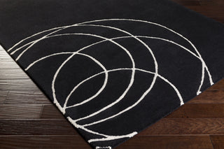 Surya Solid Bold SLB-6811 Black Hand Tufted Area Rug by Bobby Berk Corner Shot
