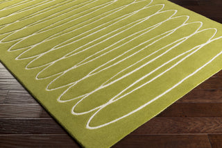 Surya Solid Bold SLB-6818 Lime Area Rug by Bobby Berk Corner Shot