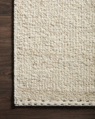 Loloi Sloane SLN-01 Oatmeal Area Rug Corner On  Wood