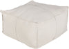 Surya Solid Linen SLPH-001 Neutral Pouf 24 X 24 X 13 Cube