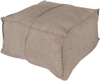 Surya Solid Linen SLPH-002 Neutral Pouf