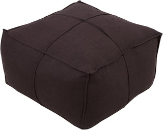 Surya Solid Linen SLPH-008 Black Pouf