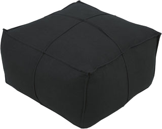 Surya Solid Linen SLPH-009 Gray Pouf 24 X 24 X 13 Cube