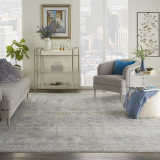 Nourison Silken Weave SLW01 Ivory Blue Area Rug