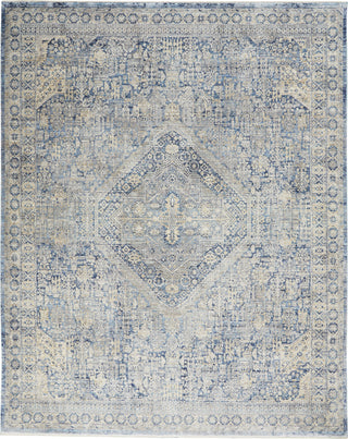 Nourison Silken Weave SLW02 Blue/Ivory Area Rug