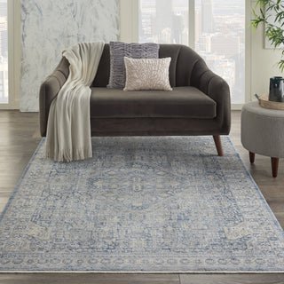 Nourison Silken Weave SLW02 Blue/Ivory Area Rug