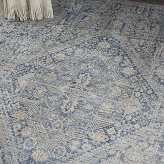 Nourison Silken Weave SLW02 Blue/Ivory Area Rug