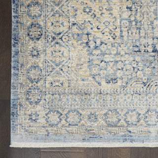 Nourison Silken Weave SLW02 Blue/Ivory Area Rug