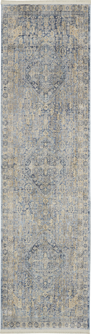 Nourison Silken Weave SLW02 Blue/Ivory Area Rug