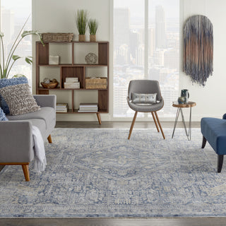 Nourison Silken Weave SLW02 Blue/Ivory Area Rug