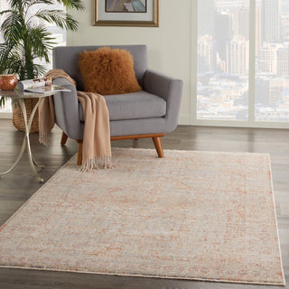 Nourison Silken Weave SLW02 Grey/Brick Area Rug