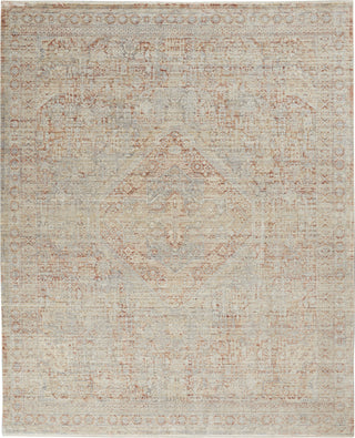 Nourison Silken Weave SLW02 Grey/Brick Area Rug